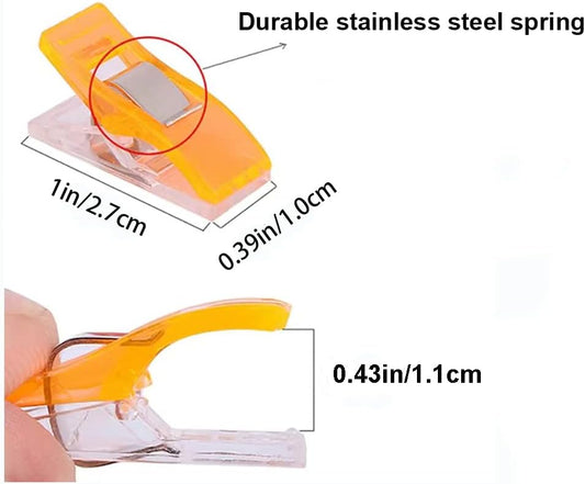 Sewing Clips,100 Pcs,Sewing Clips for Fabric,Fabric Clips for Sewing and Quilting,Quilting Clips for Binding,Sewing Accessories and Supplies(9 Colors)
