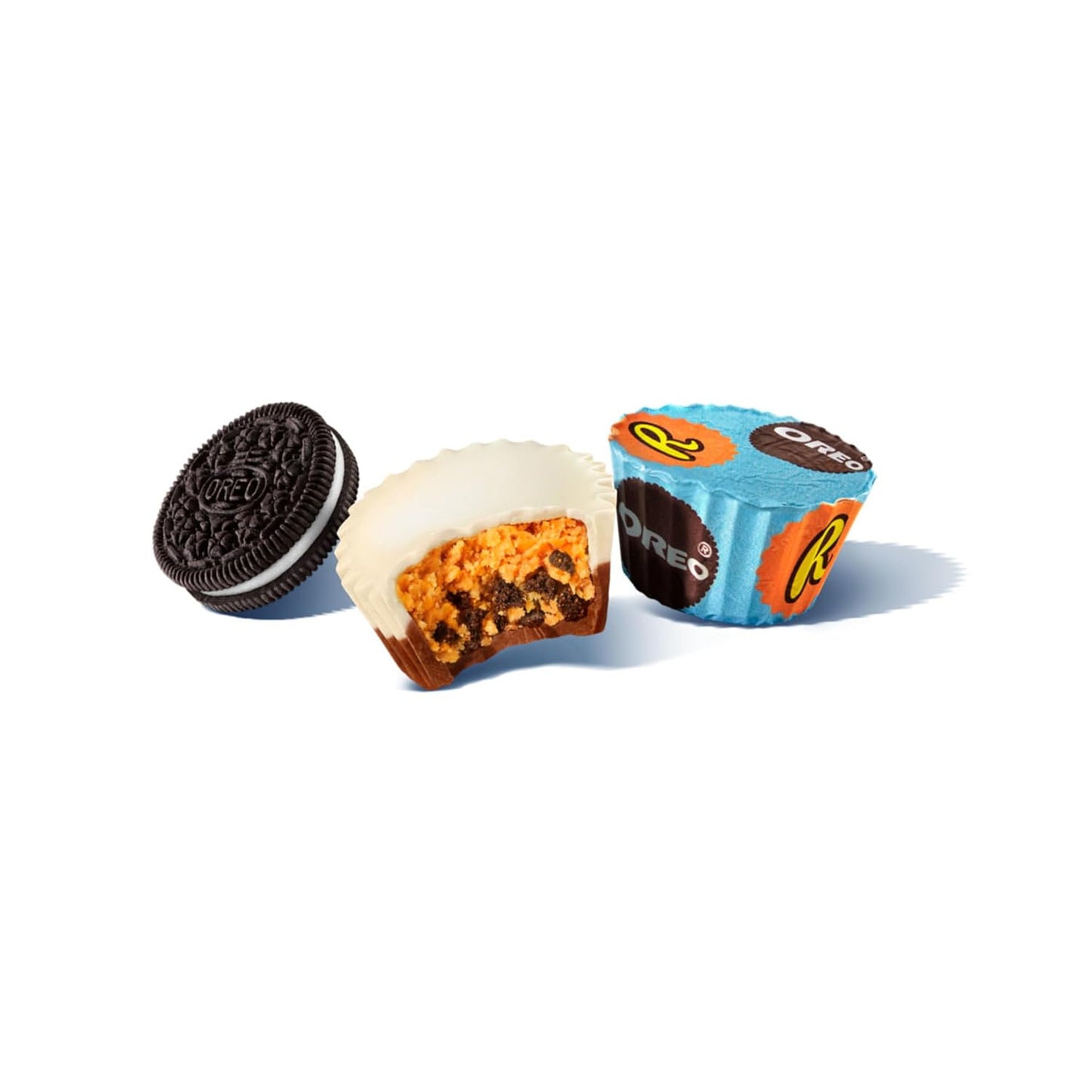 REESE'S OREO Miniatures Milk Chocolate and White Creme Peanut Butter Cups, Candy Share Pack, 9 oz