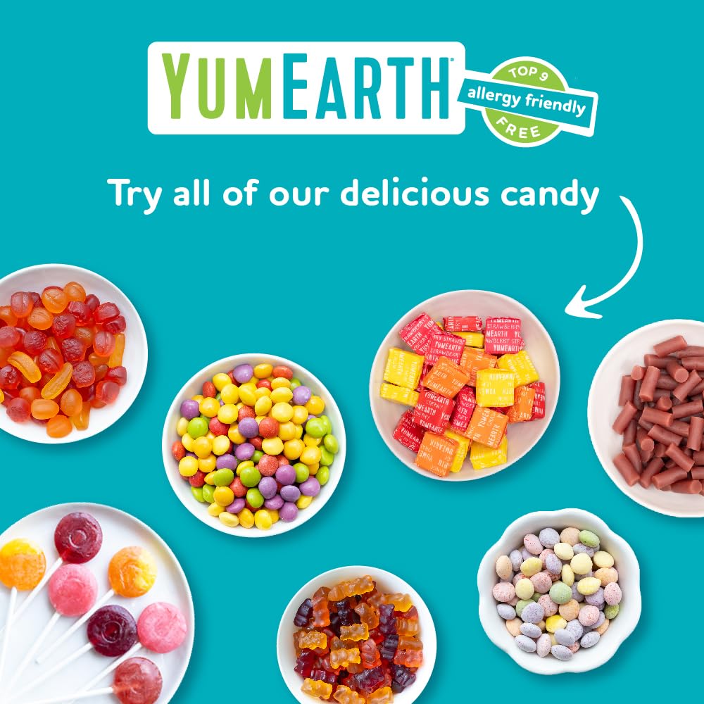 YumEarth Organic Pops Variety Pack, 40 Fruit Flavored Favorites Lollipops, Allergy Friendly, Gluten Free, Non-GMO, Vegan, No Artificial Flavors or Dyes