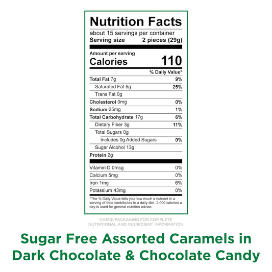 RUSSELL STOVER Sugar Free Assorted Caramels in Chocolate Candy, 15.3 oz. bag