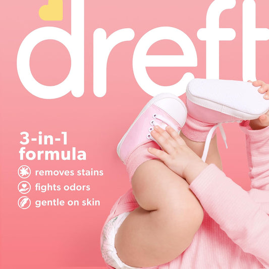 Dreft Newborn Baby Liquid Laundry Detergent, Gentle on Sensitive Skin, HE Compatible, 2 Pack, 32 Loads Each, Baby Laundry Detergent, Newborn Essentials