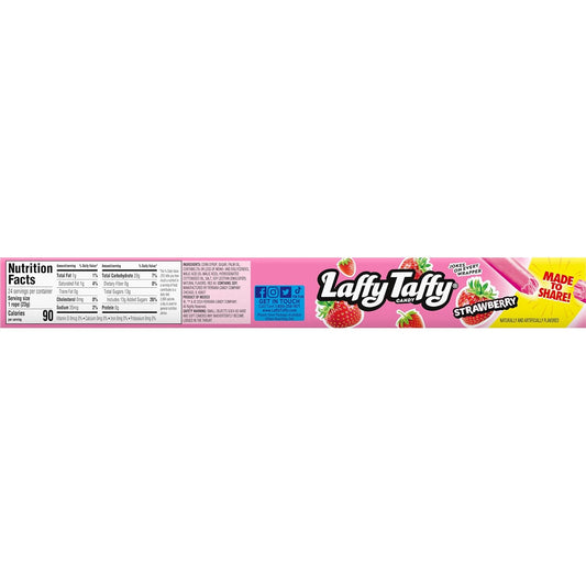 Laffy Taffy Rope Candy, Strawberry Flavor, 0.81 Ounce Ropes (Pack of 24)