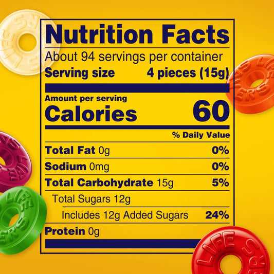 LIFE SAVERS Hard Candy Bag 5 Flavors, Hard Candy Individually Wrapped for Goodie Bags, Road Trips, Treats, Offices, Celebrations, 50-Ounce Party Size