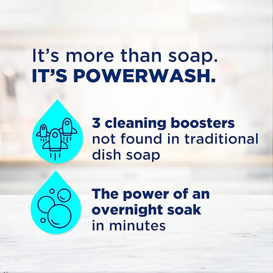 Dawn Powerwash Lemon Dish Spray, Liquid Dish Soap 2 Refills, 43 Fl Oz