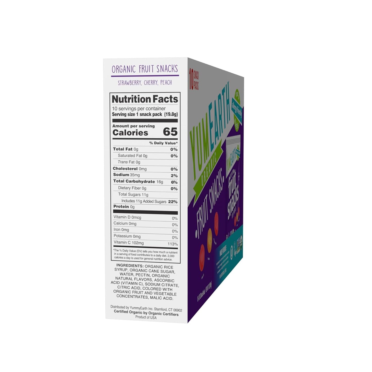 YumEarth Organic Fruit Snacks Box, 0.7 Ounce (Pack of 10)
