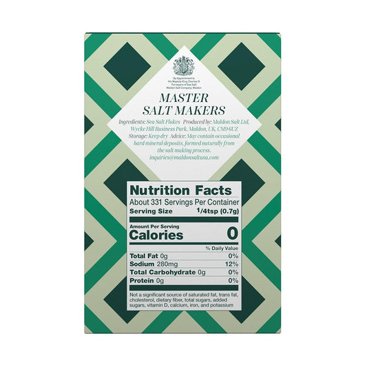 Maldon Salt, Sea Salt Flakes, 8.5 oz (240 g), Kosher, Natural, Unique Gourmet Pyramid Shaped Salt Flakes, Perfect for a Wide Range of Dishes, Hand-Harvested for Four Generations (Packaging May vary)