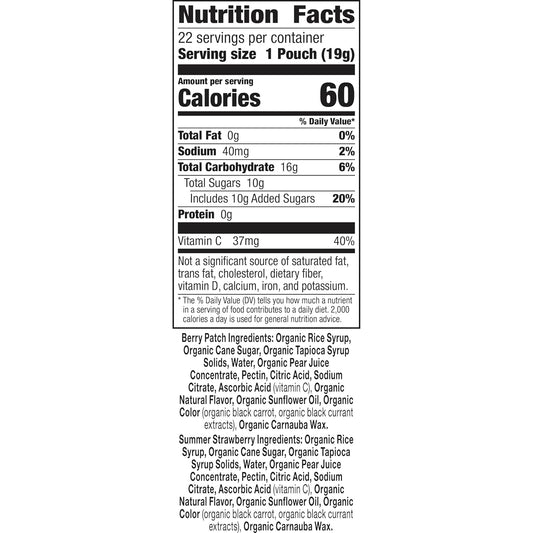Annie's Organic Bunny Fruit Snacks, Variety Pack, Gluten Free Snack, 22 ct, 15.4 oz