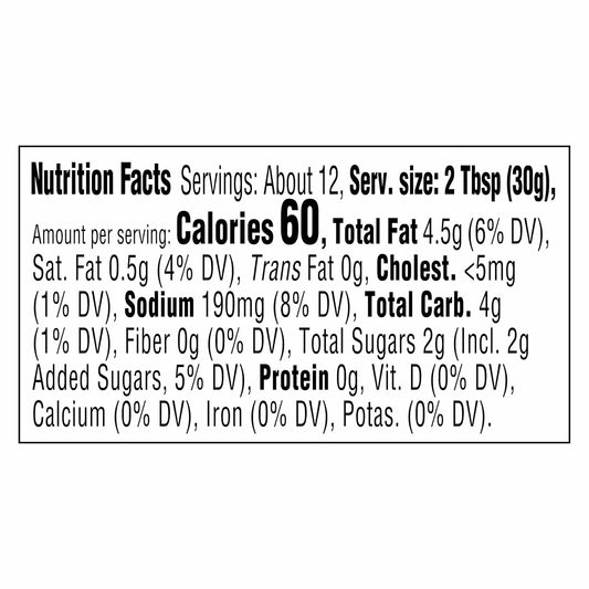 Kraft Tartar Sauce, 12 fl oz Bottle