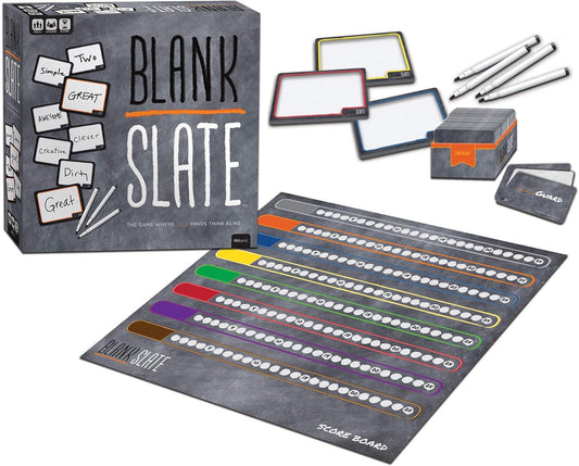USAOPOLY BLANK SLATE, Where Great Minds Think Alike, Fun Family-Friendly Board Game, Word Association Party Game, Easy to Learn, Fun to Play Family Game Night, 3-8 Players, Ages 8+