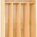 Silverware Organizer Kitchen Drawer Organizer Utensil Organizer Bamboo Silverware Holder Cutlery Organizer in Drawer Flatware Organizer Tray(5 slots, Natural