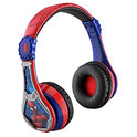 eKids Spiderman Wireless Bluetooth Portable Headphones with Microphone, Volume Reduced to Protect Hearing Rechargeable Battery, Adjustable Kids Headband for School Home or Travel