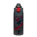 Zak Designs Marvel Spider-Man Sage Kids Water Bottle For School or Travel, 19oz Stainless Steel Water Bottle With Straw, Handle, and Leak-Proof, Pop-Up Spout Cover (Miles Morales)