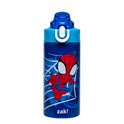 Zak Designs Marvel Spider-Man Sage Kids Water Bottle For School or Travel, 14oz Stainless Steel Water Bottle With Straw, Handle, and Leak-Proof, Pop-Up Spout Cover (Spidey and His Amazing Friends)