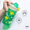 Zak Designs Marvel Spider-Man Sage Kids Water Bottle For School or Travel, 16oz Durable Plastic Water Bottle With Straw, Handle, and Leak-Proof Spout Cover, 2-Pack (Spidey and His Amazing Friends)