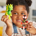Spidey and his Amazing Friends Marvel Dino-Webs, Miles Spin Morales & Marvel's Electrosaurus Action Figures, Super Hero Toys for Kids Ages 3 and Up