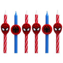 Marvel’s Spider-Man™ Birthday Cake Candles | 6 Birthday Candles for Cake Decorations, Red & Blue Candles, Cake Toppers for Spiderman Party