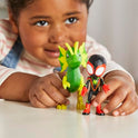 Spidey and his Amazing Friends Marvel Dino-Webs, Miles Spin Morales & Marvel's Electrosaurus Action Figures, Super Hero Toys for Kids Ages 3 and Up