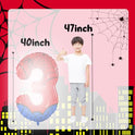 40 Inch Giant Spider Theme Number Foil Balloons - Large Number 3 Balloons for Kids' Birthday Anniversary Party Decorations Supplies (Numbers 0-9 Available)