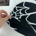 Pooyikoi Y2K Gothic Spider Pattern Wool Acrylic Knitted Hat Women Beanie Winter Warm Beanies Men Casual Skullies Outdoor