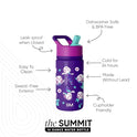 Simple Modern Marvel Kids Water Bottle with Straw Lid | 14oz Insulated Stainless Steel Kids Tumbler & Spill Proof Toddler Cup for School, Girls, Boys | Summit | Spider Gwen