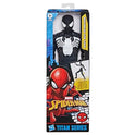 SPIDER-MAN Marvel Titan Series Black Suit Action Figure, 12-Inch-Scale (30 cm) Super Hero Toys for Kids Ages 4+