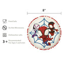 Zak Designs Marvel Spider-Man Dinnerware Set for Kids Includes 8" Plate, 6" Bowl, and 10oz Tumbler, Durable and Sustainable Melamine Bamboo Material (3-Piece Set, Spidey and His Amazing Friends)