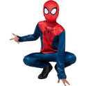 MARVEL Spider-Man Official Youth Halloween Costume - Premium Printed Jumpsuit with Pull On Fabric Mask