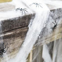 Happy Hippo Halloween Spider Web Decoration, 200 Sqare Feet & Plastic Spiders, Halloween Party Supplies, Spider Webs (Small, 200 Sq Feet) (8 Fake Spiders Included)