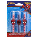 Marvel’s Spider-Man™ Birthday Cake Candles | 6 Birthday Candles for Cake Decorations, Red & Blue Candles, Cake Toppers for Spiderman Party