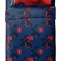 Jay Franco Kids Sheet Set with Fitted, Flat Sheets & Pillow Cover - Ultra-Soft Bedding with Pillowcase for Room Decor, Blue - Spiderman, 3 Piece Twin