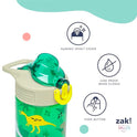 Zak Designs Marvel Spider-Man Sage Kids Water Bottle For School or Travel, 16oz Durable Plastic Water Bottle With Straw, Handle, and Leak-Proof Spout Cover, 2-Pack (Spidey and His Amazing Friends)