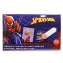 Spiderman Candy Dipping Sticks Strawberry Flavored Powder, Birthday Party Treats, 20 Pouches