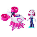 Marvel Ghost-Spider Copter Set, 4-Inch Scale Action Figure with Vehicle & Accessory, Preschool Super Hero Toy