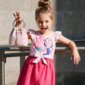 Disney Princess Frozen Elsa Minnie Mouse Stitch Toddler Girl Romper With Skirt Overlay Summer Jumpsuit with Bow 2-6 Years
