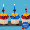 Marvel’s Spider-Man™ Birthday Cake Candles | 6 Birthday Candles for Cake Decorations, Red & Blue Candles, Cake Toppers for Spiderman Party