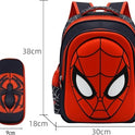 Cartoon Spider Schoolbag with Pencil Case - 3D, Waterproof, Large-Capacity for Primary School Boys (15in)