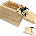 Spider Prank Box Gag Gift, Funny Surprise Gift Box Christmas White Elephant Gifts for Adults Men Women Birthday, Wooden Jump Scare Toys for Kids Ages 3-5-7 4-8-12 Year Old Boys Girls Stocking Stuffers