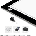 LitEnergy A4 LED Copy Board Light Tracing Box, Adjustable USB Power Artcraft LED Trace Light Pad for Tattoo Transferring, Drawing, Sketching, Animation, Stenciling, Diamond Art Painting Accessories