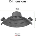 Kitchen Gizmo Snap N' Strain - Silicone Pasta Strainer Clip-On for Pots and Pans - Heat Resistant Colander for Vegetables and Noodles - Kitchen Gadgets for Cooking - Space-Saving Design - Gray