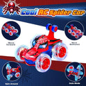 Kids Toys Spider RC Car for Boys 4-7 - Cool Spider Monster Remote Control Crawler Toy 360° Flip Fast Stunt & 4WD Light Up Wheel - Fun Boy Gift Idea for Birthday Chirstmas Stuff Age 3 4 5 6 7 8
