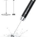 Maestri House Rechargeable Milk Frother with Stand, LunaFro Handheld Electric Foam Maker Waterproof Detachable Stainless Steel Whisk Drink Mixer Foamer for Lattes, Cappuccino