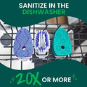 Scotch-Brite Odor Resist Soap Control Dishwand Brush, Non-Scratch Cleaning Brush with Scraper, Stands Upright, 1 Pack