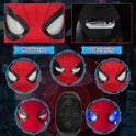Spider Superhero Dynamic Mask - Remote LED Light & Moving Mech Eyes for Immersive Hero Experience, Nice Choice for Superhero Fans