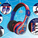 eKids Spiderman Wireless Bluetooth Portable Headphones with Microphone, Volume Reduced to Protect Hearing Rechargeable Battery, Adjustable Kids Headband for School Home or Travel