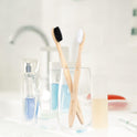 Bamboo Toothbrushes Biodegradable Toothbrush 10 Pack - Eco-Friendly, Natural Wooden Tooth Brush, BPA Free Travel Size Organic Soft Bristle Toothbrush, Soft Toothbrushes for Adults