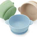 PandaEar 3 Pack Baby Bowls with Suction| Stay Put Silicone Food Bowl for Babies Kids Toddlers Infants| Food Grade Soft Safe BPA-Free Silicone (Multi-Color)