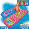 INTEX 18-Pocket Inflatable Pool Float Lounger with Pillow – 74" x 28" Raft for Adults – Suntanner Swimming Mat, Assorted Colors