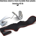Car Hooks Universal Car Vehicle Back Seat Headrest Hanger Holder Hook Microfiber Leather & Stainless Steel for Bag Purse Cloth Drink Grocery (Black)