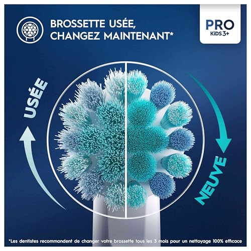 Oral-B Pro Kids Electric Toothbrush Head, with Spiderman Characters, Extra Soft Bristles, for Ages 3+, Pack of 4 Toothbrush Heads, White