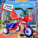Tricycle for Toddlers 1-3 3-5 Year Olds, Spider Toddler Bike Baby Balance Bike with Colorful Lighting Wheels & Large Basket, Birthday Gift and Toy for 1 2 3 4 5 Year Olds Boys and Girls
